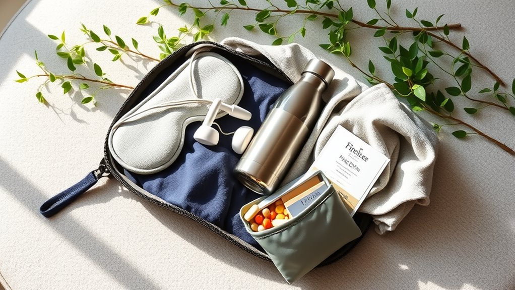 comfortable travel health essentials