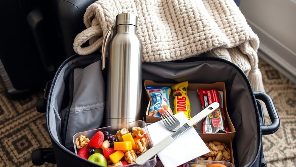 stay hydrated and snacked