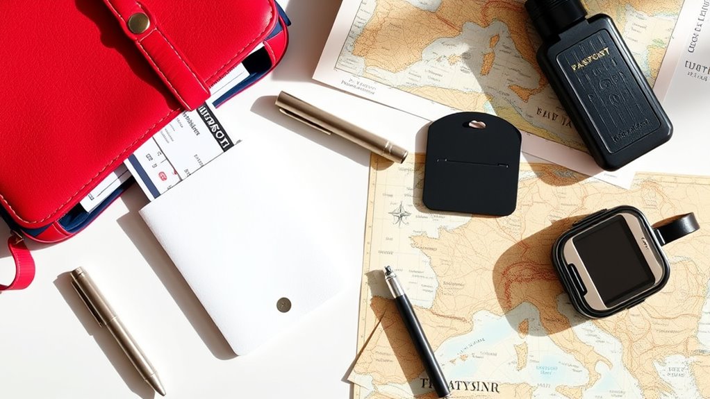 travel documents and essentials