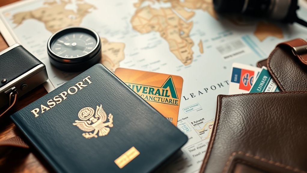 travel documents and insurance