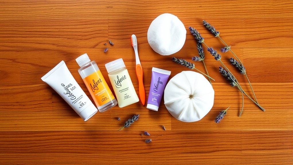 travel hygiene essentials packed