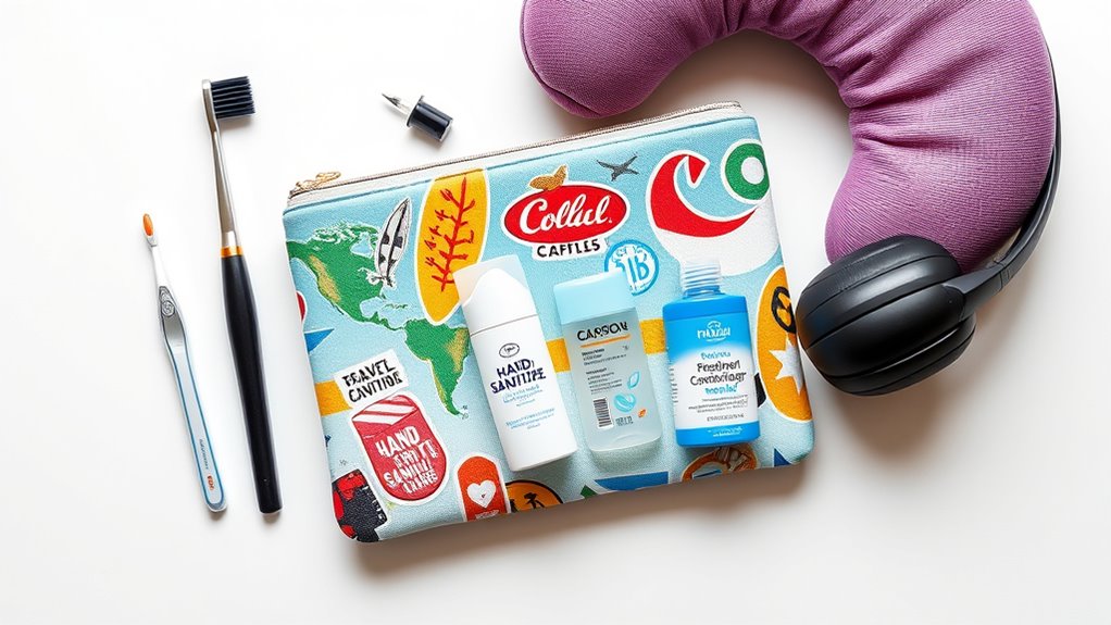 travel hygiene essentials packed