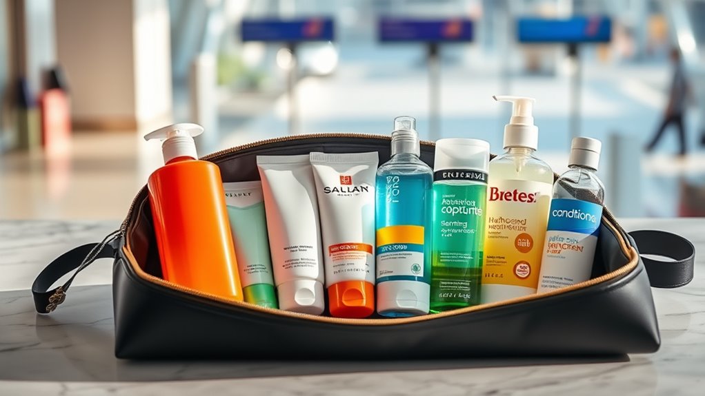 travel size liquid essentials