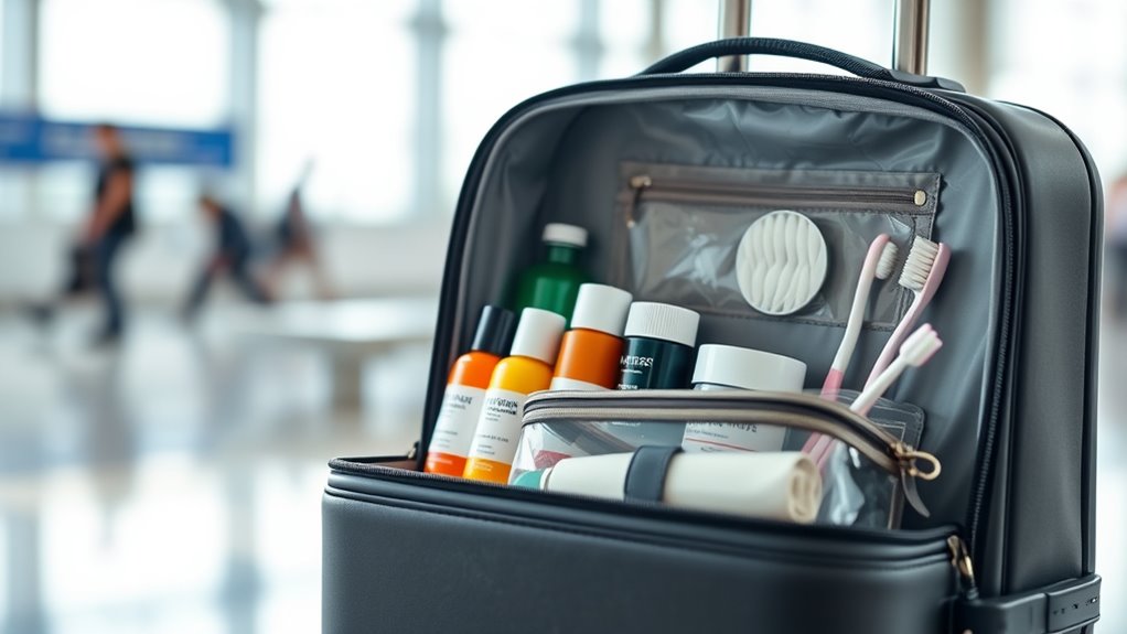 travel toiletries organization tips