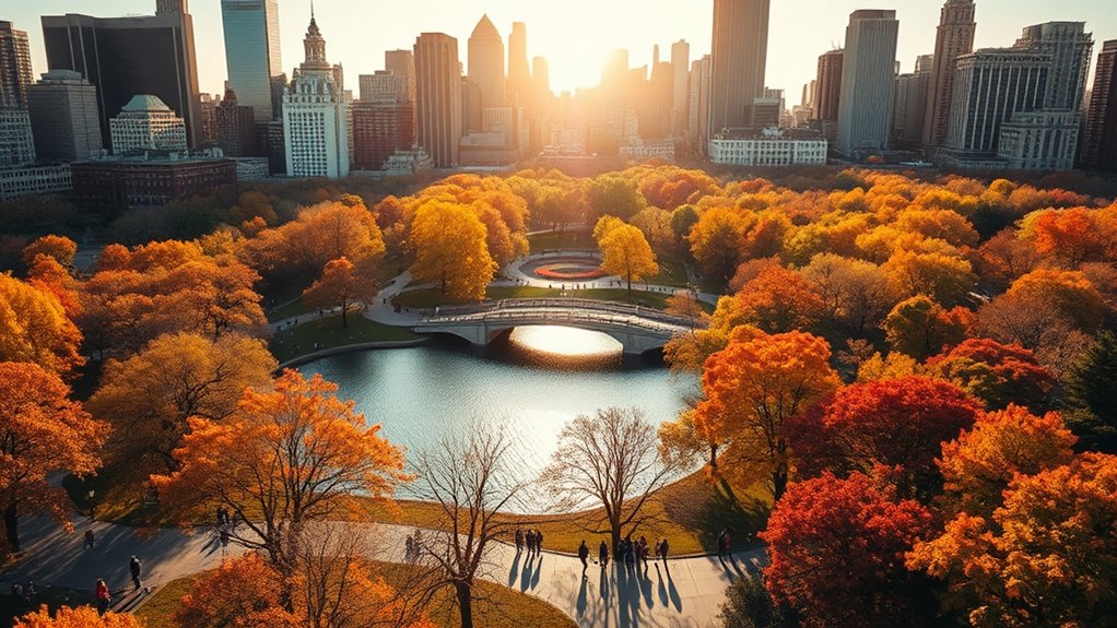 urban oasis with activities