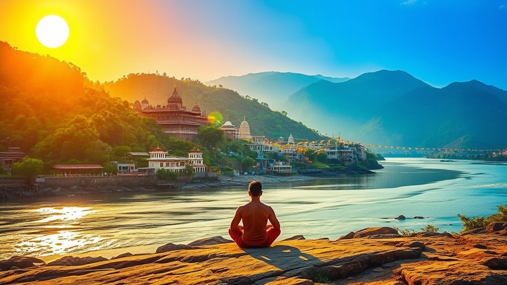 yoga meditation ganges river